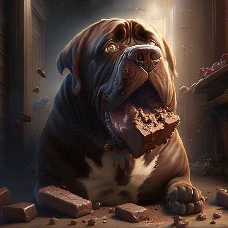 Опасные компоненты шоколада для собак