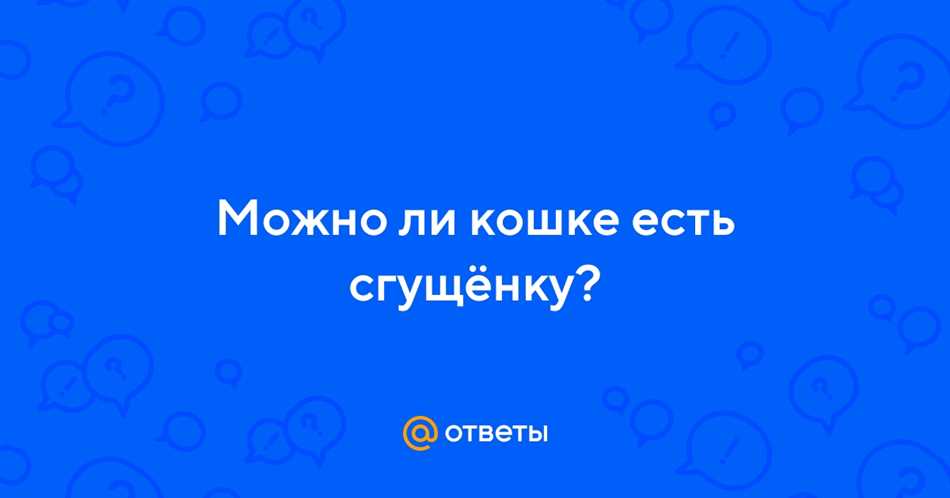 Последствия употребления сгущенки котом