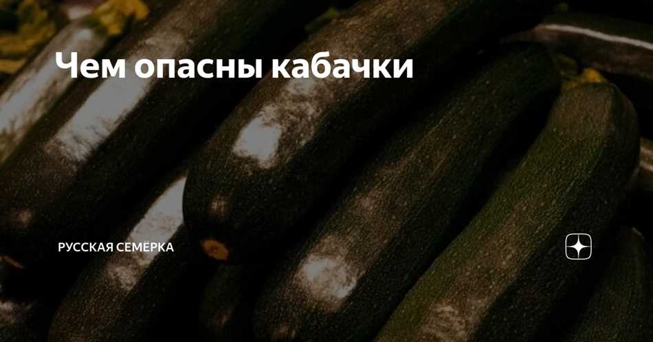 Чем опасны кабачки?