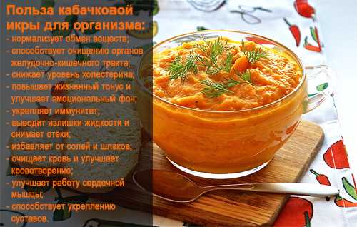 Питательность кабачковой икры