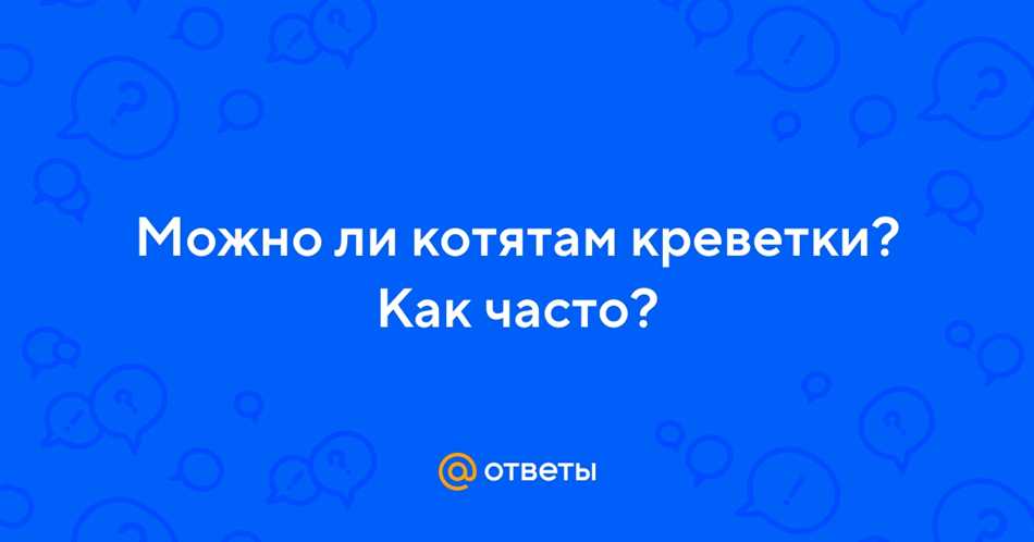 Можно ли котятам давать креветки?